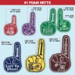 Novelty Foam Mitts