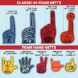 Novelty Foam Mitts