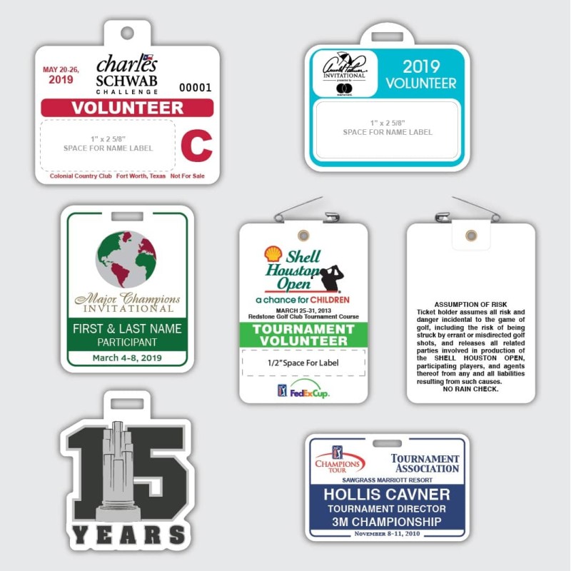Golf Badges TTC Trammell Company School Spirit Supplies