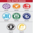 Oval School Buttons