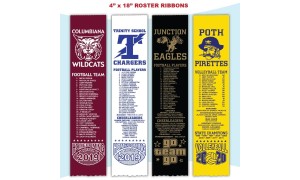Roster Ribbons - 4" x 18"