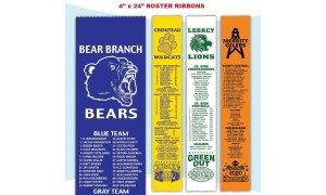 Roster Ribbons - 4" x 24"