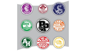Round School Buttons