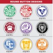 Round School Buttons